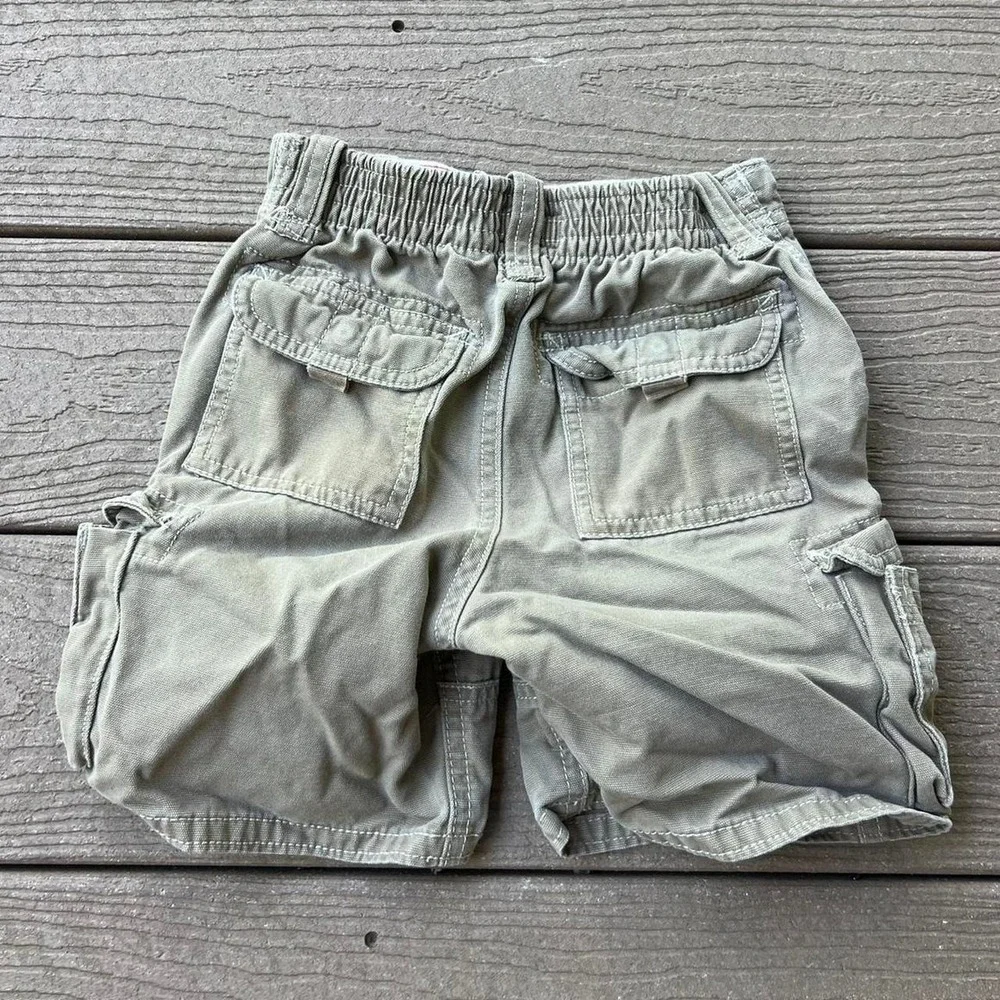 Oshkosh 4 Toddler Cargo Shorts Tan Pull On Cotton